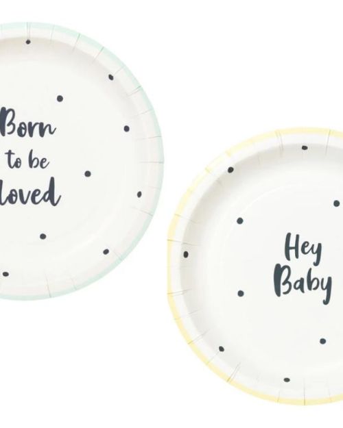 Born To Be Loved Plates 12pk