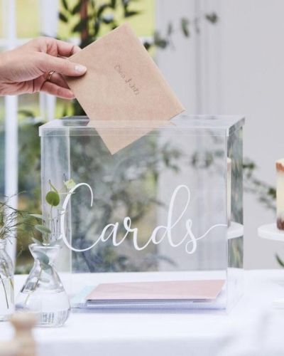 Botanical Wedding Acrylic Card Box