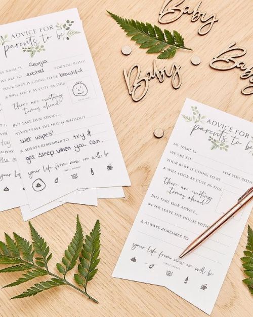 Botanical Baby Baby Advice Cards