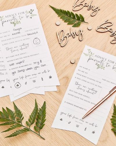 Botanical Baby Baby Advice Cards