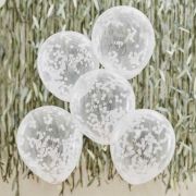 Hey Baby Confetti Balloons 5pk