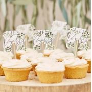 Botanical Baby Cupcake Toppers 12pk