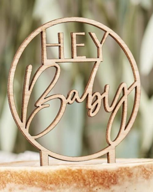 Botanical Baby Hey Baby Cake Topper
