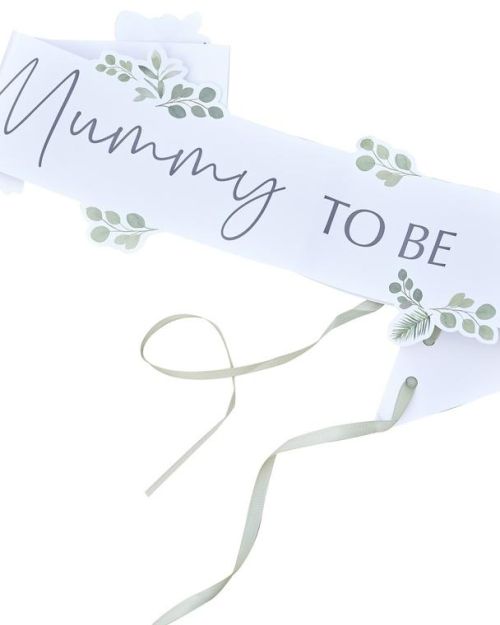 Botanical Baby Mummy to Be Sash
