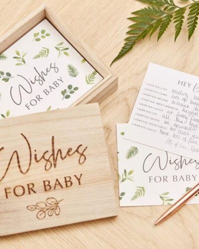 Botanical Baby Shower Advice Cards & Keepsake Box