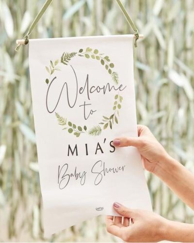 Botanical Baby Welcome Sign