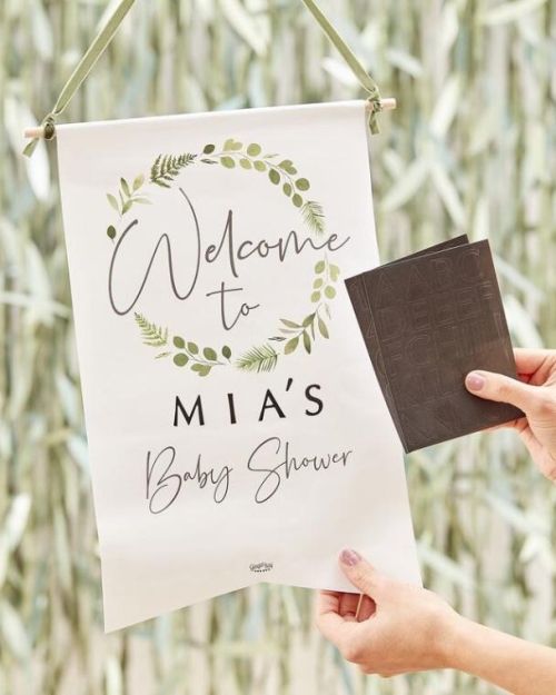 Botanical Baby Welcome Sign