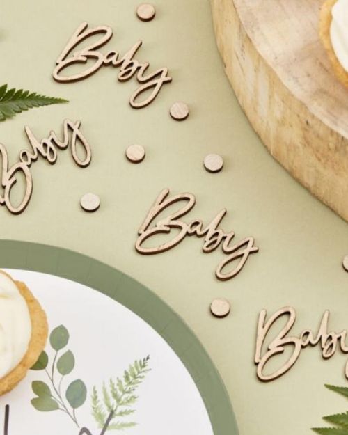 Botanical Baby Wooden Confetti