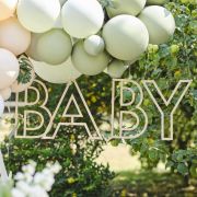Botanical Baby Wooden Hanging Decoration