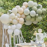 Botanical Balloon Arch with Foliage & Streamers
