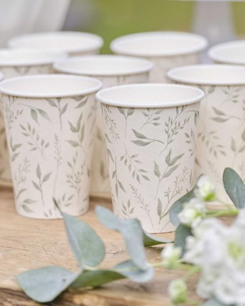 Botanical Christening Cups 8pk
