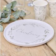 Botanical Christening Plates 8pk