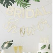 Botanical Hen Gold Bridal Shower Banner