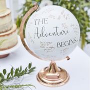 Botanical Wedding Globe Guest Book Alternative