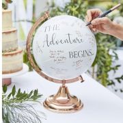 Botanical Wedding Globe Guest Book Alternative