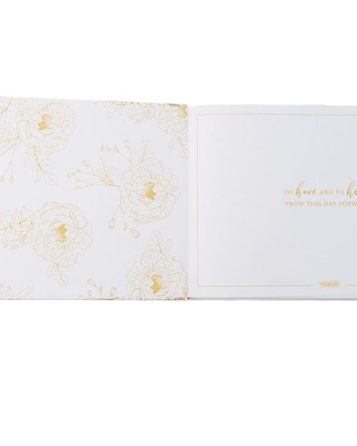Gold Botanical Wedding Guest Book
