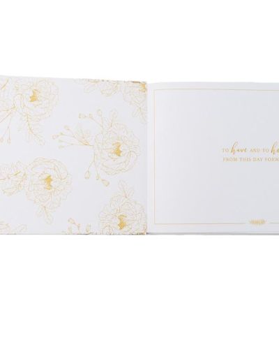 Gold Botanical Wedding Guest Book
