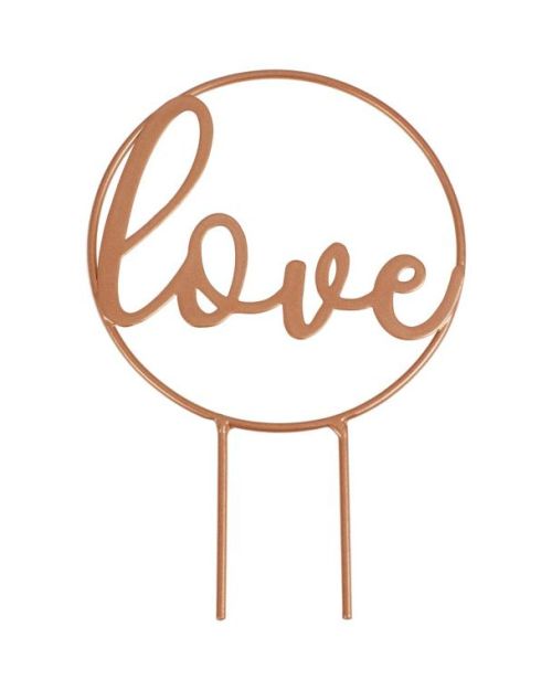 Botanical Wedding Love Cake Topper