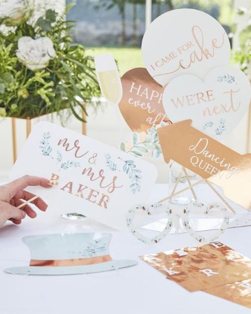 Botanical Wedding Photo Booth Props