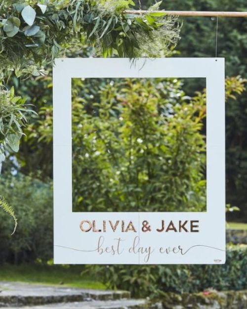 Botanical Wedding Polaroid Photo Frame