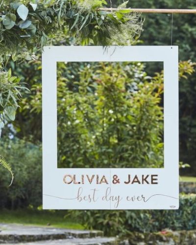 Botanical Wedding Polaroid Photo Frame