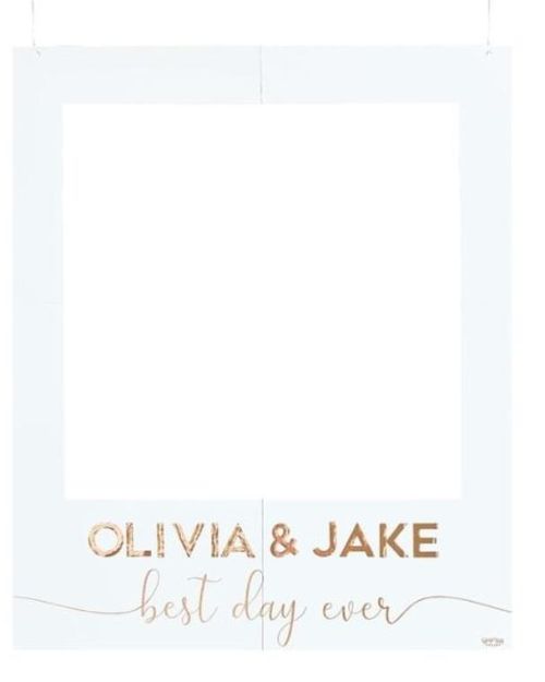 Botanical Wedding Polaroid Photo Frame