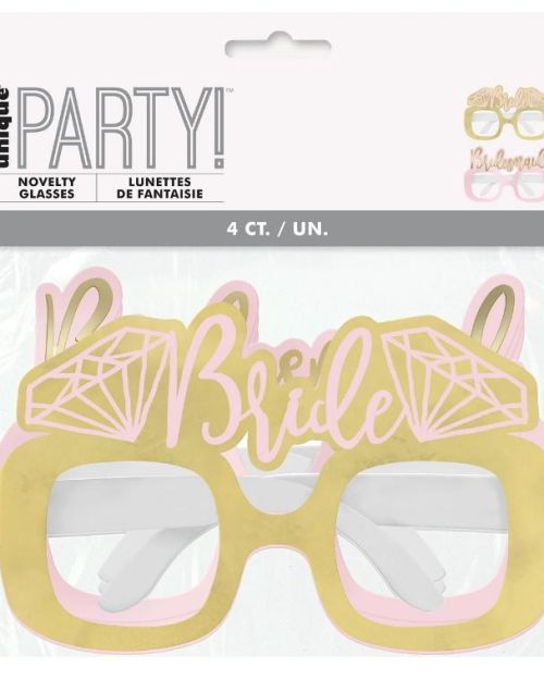 Bride & Bridesmaids Party Glasses 4pk