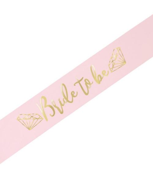 Bride to Be Sash – Pink & Gold