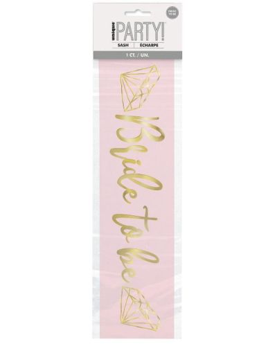 Bride to Be Sash – Pink & Gold