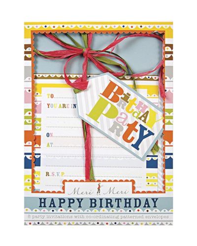Meri Meri Patterned Party Boxed Invitations