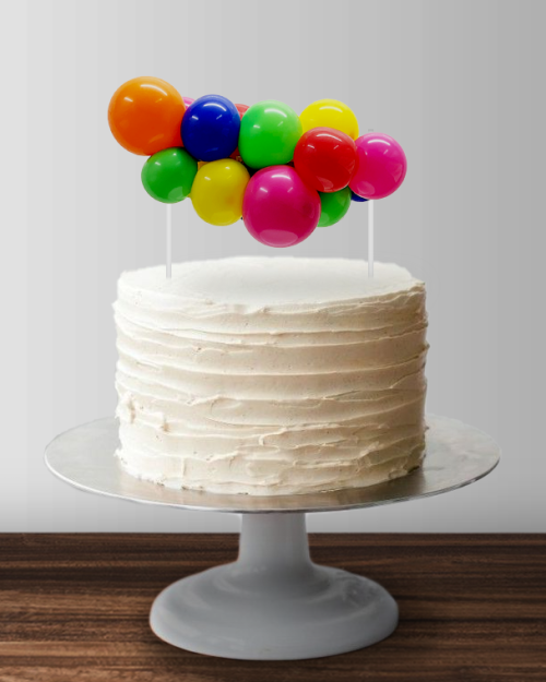 Balloon Garland Cake Topper – Bright Rainbow
