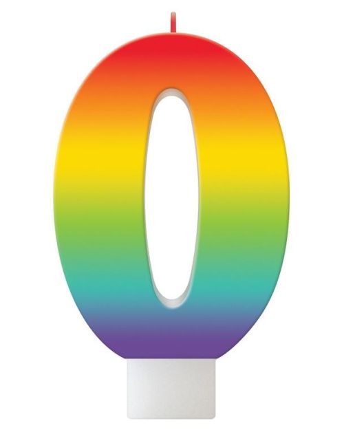 Bright Rainbow Candle – No. 0