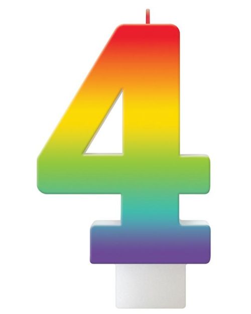 Bright Rainbow Candle – No. 4
