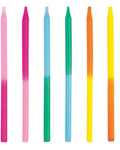 Bright Two-Tone Candles 12pk
