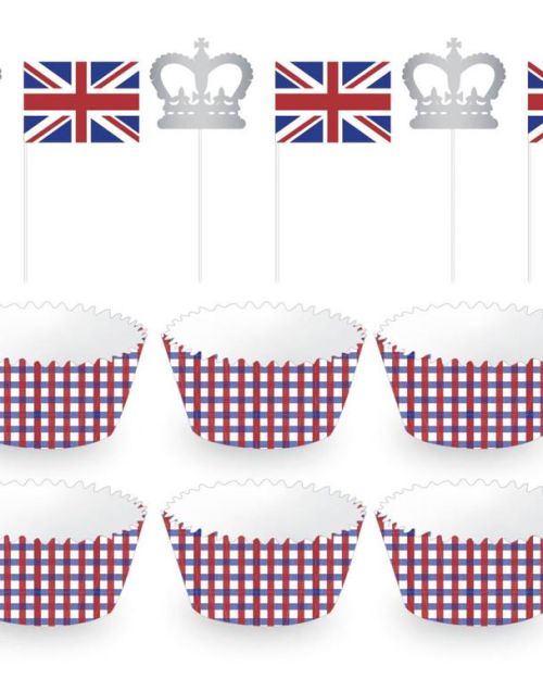 British Cupcake Cases & Picks 12pk