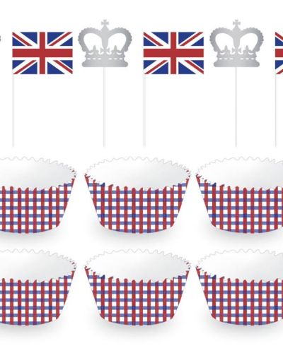 British Cupcake Cases & Picks 12pk