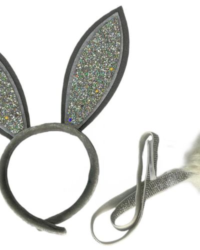 Glitter Bunny Ears & Tail Set