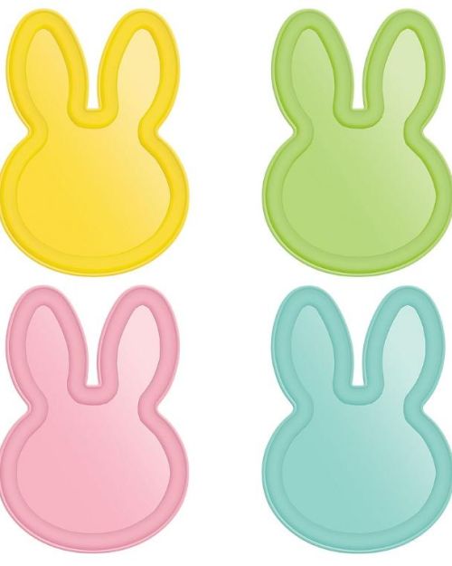 Bunny Shaped Melamine Plates 4pk