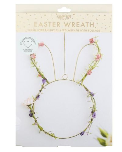 Bunny Wreath with Foliage