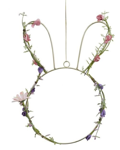 Bunny Wreath with Foliage
