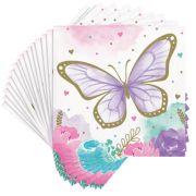 Butterfly Shimmer Beverage Napkins 16pk