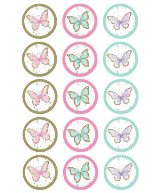 Edible Icing Cupcake Images – Butterfly Shimmer