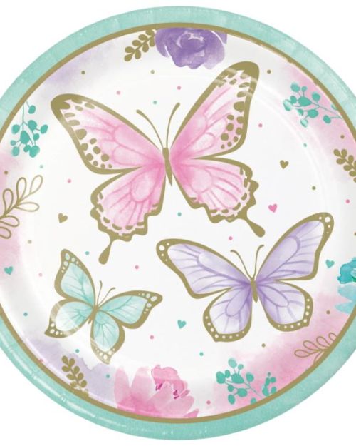 Butterfly Shimmer Dinner Plates 8pk