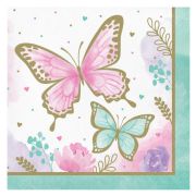 Butterfly Shimmer Lunch Napkins 16pk