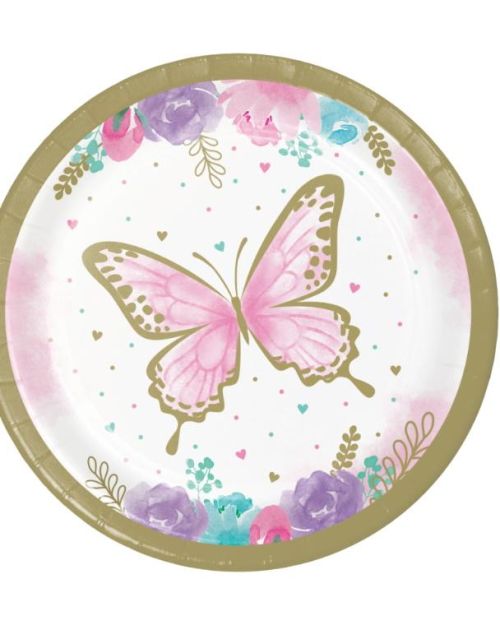 Butterfly Shimmer Lunch Plates 8pk