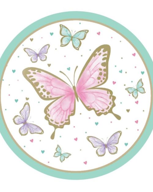 Edible Icing Image – Butterfly Shimmer Round