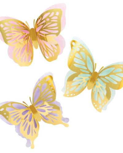 Butterfly Shimmer Wall Cutouts