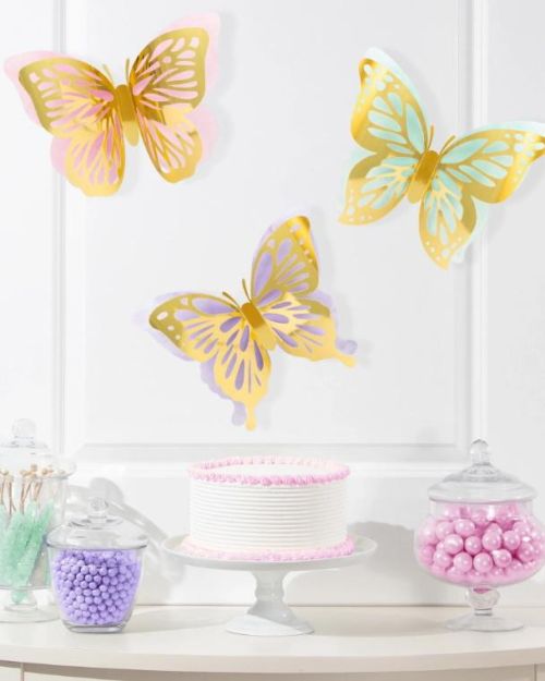 Butterfly Shimmer Wall Cutouts