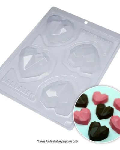Small Geo Hearts Chocolate Mould