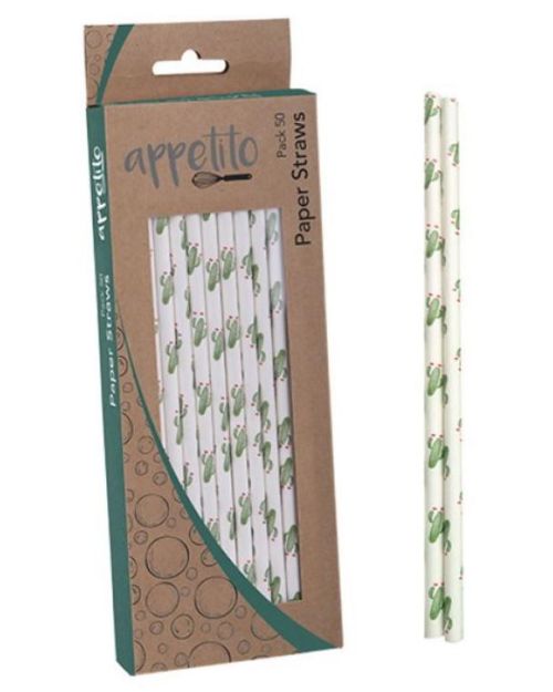 Cactus Paper Straws 50pk